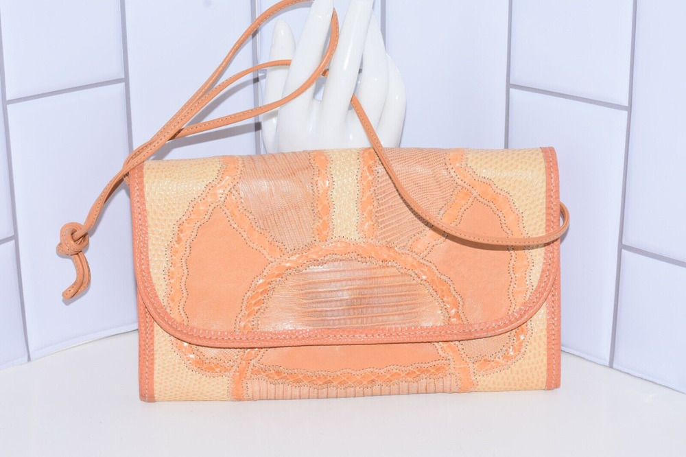 CARLOS FALCHI 1980s Patchwork Snakeskin Crossbody Shoulder Bag